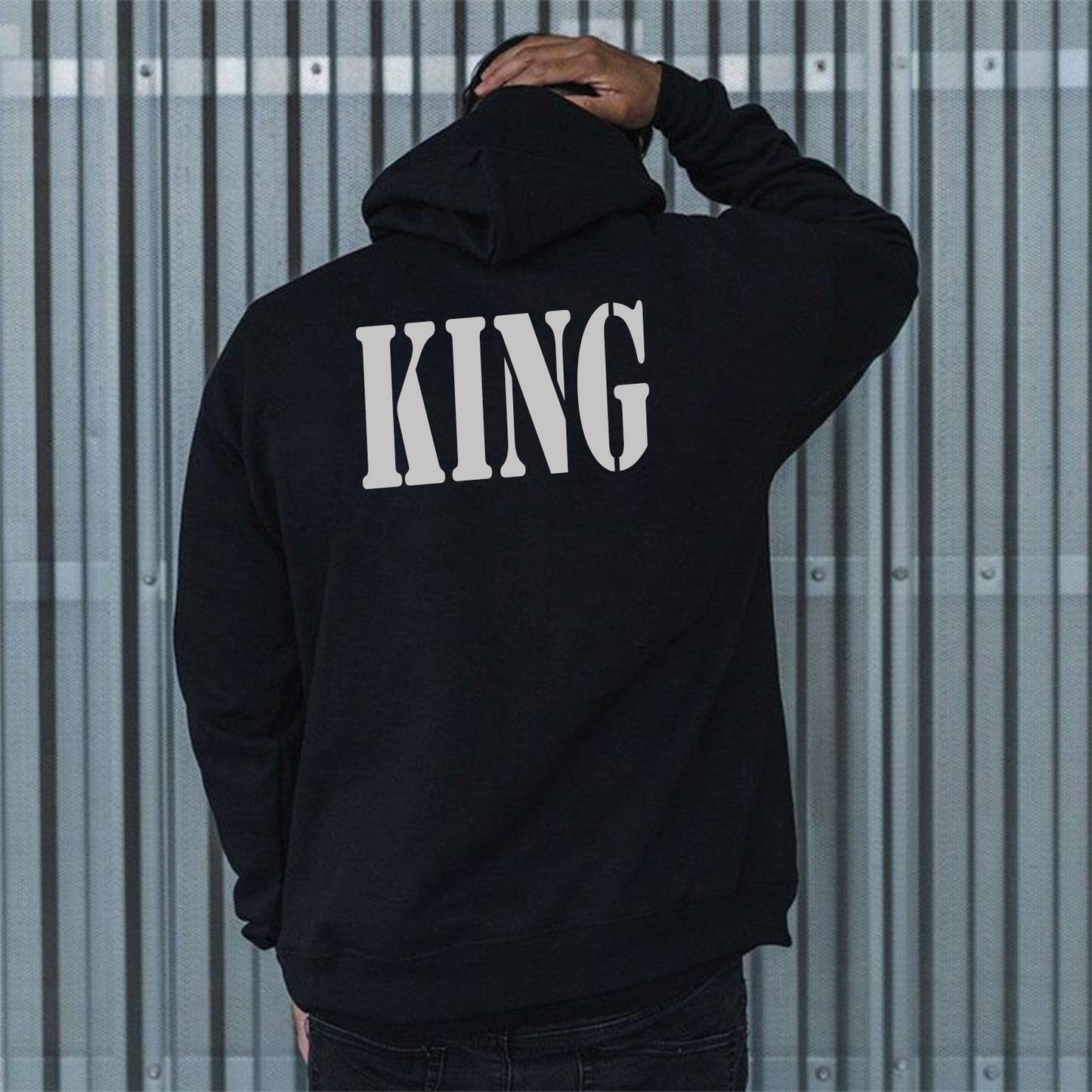 KING Hooded Long Sleeve Men's Sweatshirt