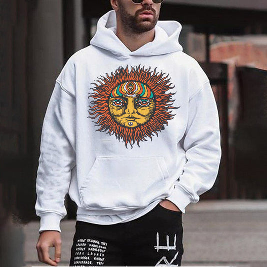 Loose Sun Graphic Print Casual Men's Sweatshirt