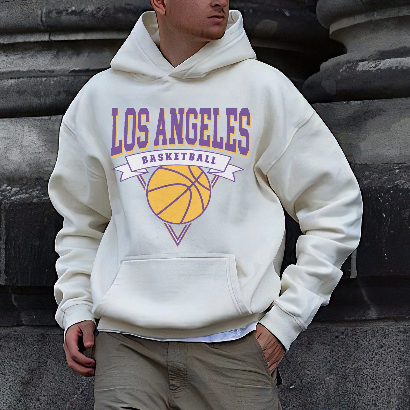 Los Angeles Basketball Men's Oversized Hoodies