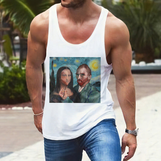 NOVAROPA™  Spoof Art Creative Print Men's Tank Top