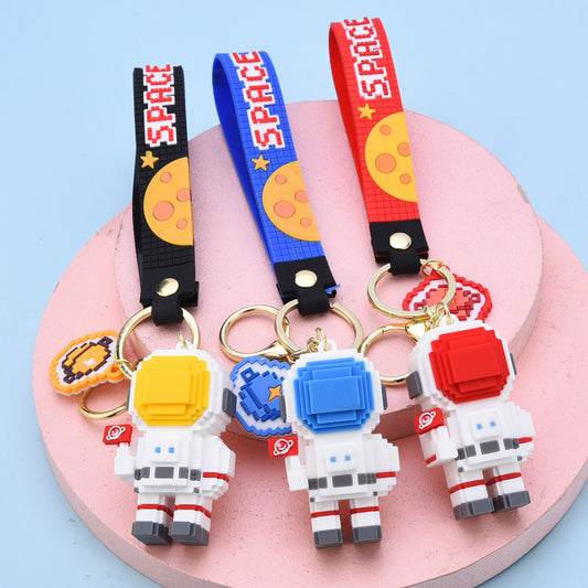 Building Block Space Astronaut Keychain
