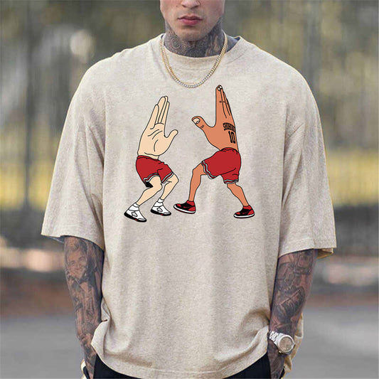 Basketball Fun Graphic Print Men's T-Shirt