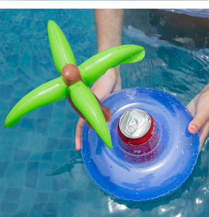 Coconut Cup Holder Inflatable Water Coaster Floating Drink Cup Holder Cup Holder