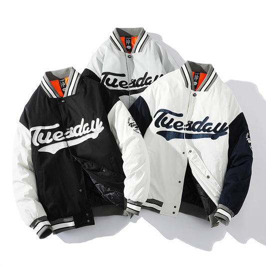 Cotton Padded Embroidered Bomber Jacket American Baseball Uniform