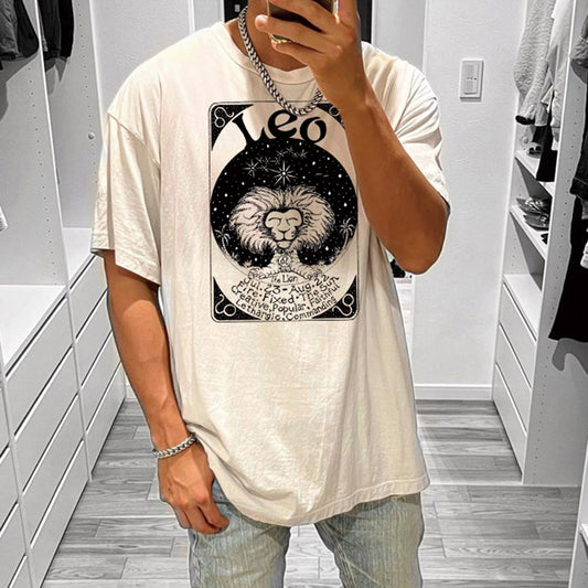 Leo Graphic Print Casual Men's T-Shirt