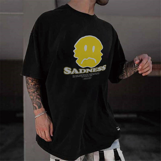 Sadness Graphic Print Casual Men's T-Shirt