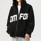 Men's Streetwear Zipper Up Hoode Sherpa Jackets