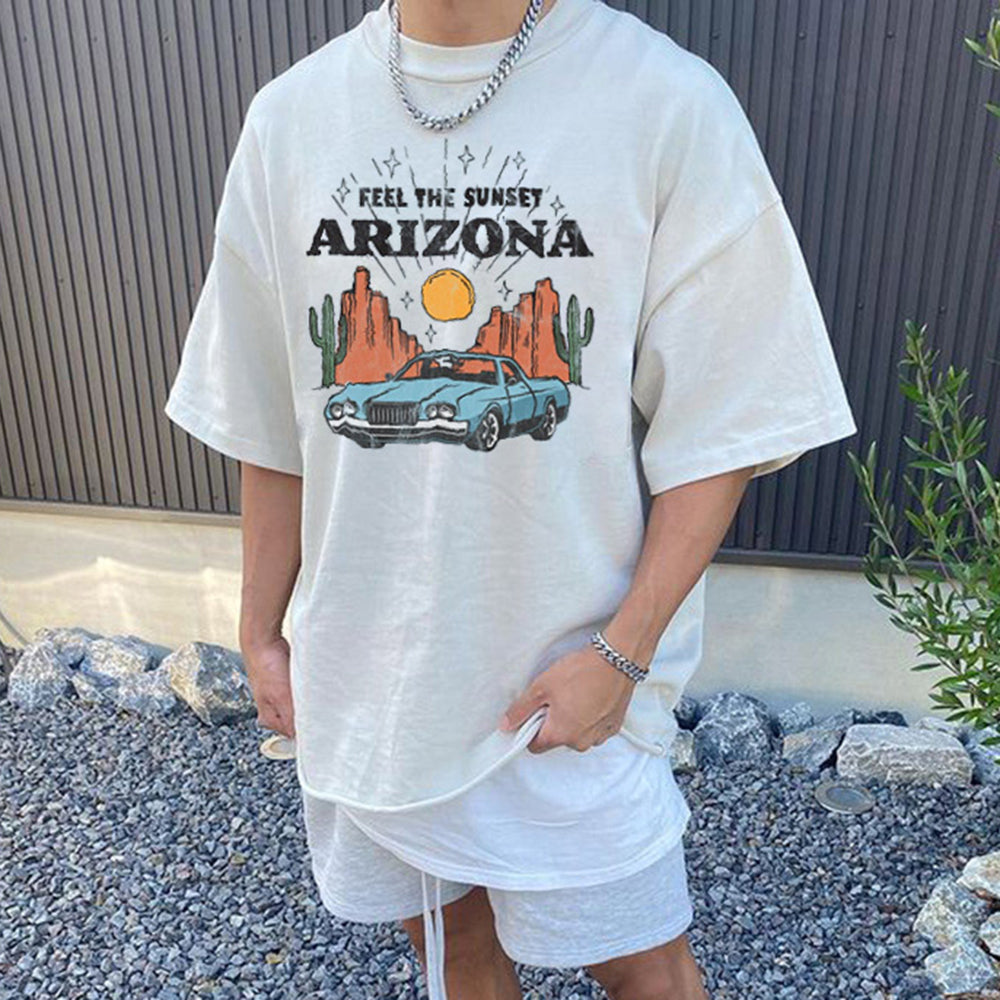 Arizona Graphic Print Loose Men's T-Shirt