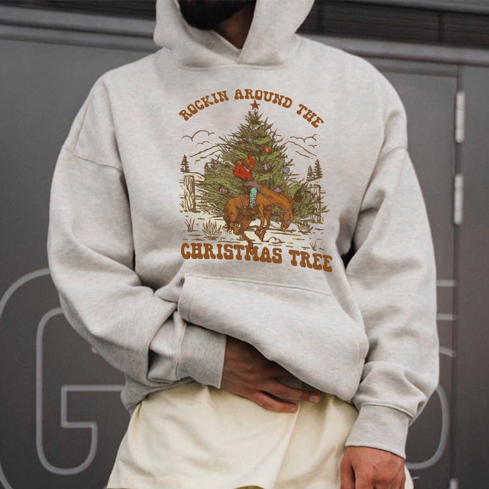 Rockin Around the Christmas Tree Men's Loose Fit Hoodies