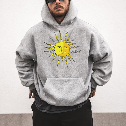 Sun Statement Graphic Print Casual Men's Sweatshirt