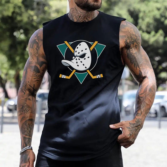 Mighty Ducks Men's Streetwear Casual Tank Tops-C