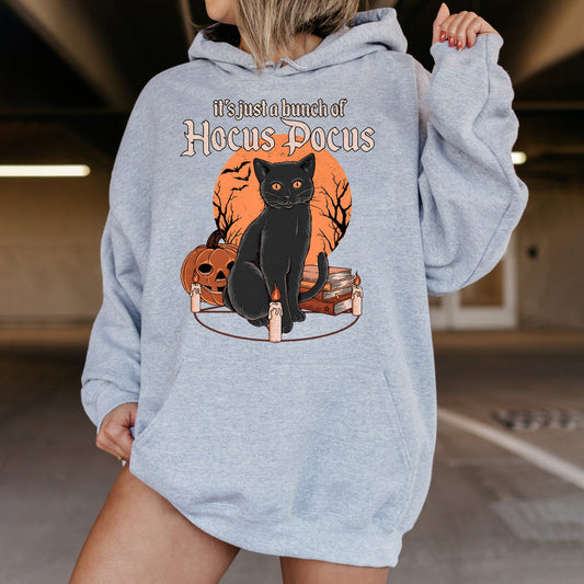 Halloween Cat Graphic Ladies Hoodie Sweatshirt