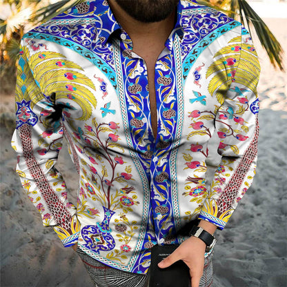Unique Trend Personality Fashion Beach Vacation Long Sleeve Shirt