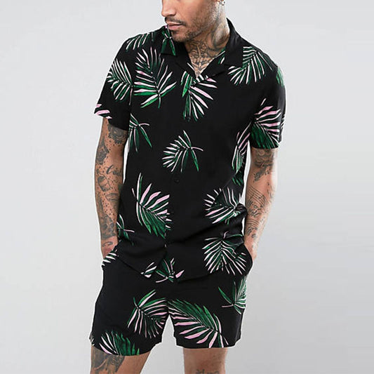 Men's Leaf Casual Holiday Two-Piece Set