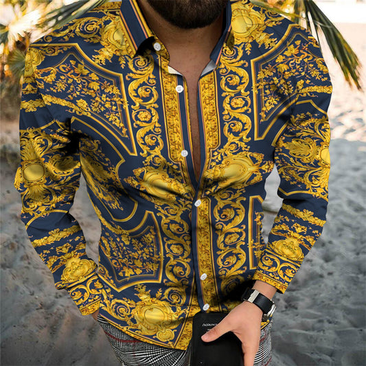 Beach Vacation Unique Trend Personality Fashion Vacation Long Sleeve Shirt