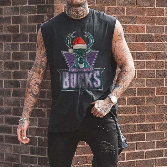 Milwaukee Bucks Men's Christmas Funny Tank Tops