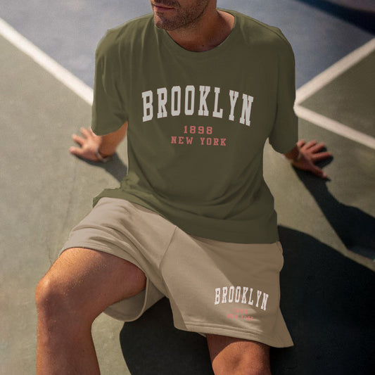 Brooklyn 1898 Men's Streetwear Fashion Sport Tracksuits
