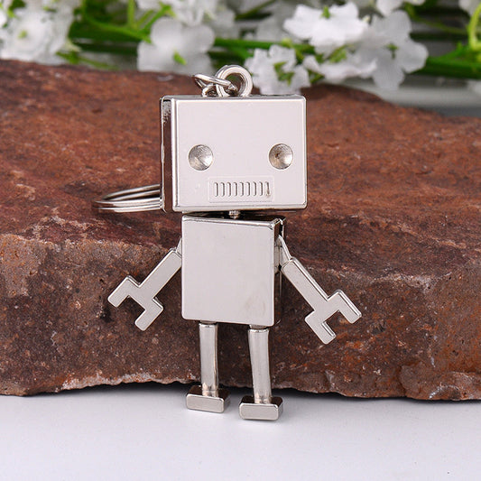Alloy Keychain Space Robot Pendant Skateboard Car Charm Keychain