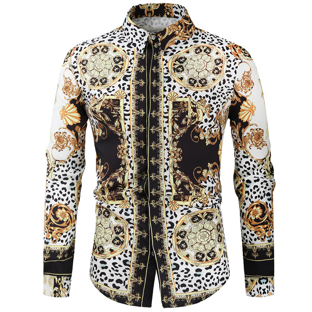 Men's Luxury Vintage Button Down Long Sleeve Shirts