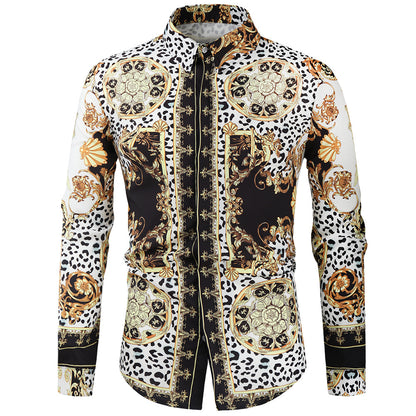 Men's Luxury Vintage Button Down Long Sleeve Shirts