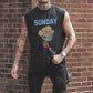Sunday Alphabet Graphic Print Men's Tank Top