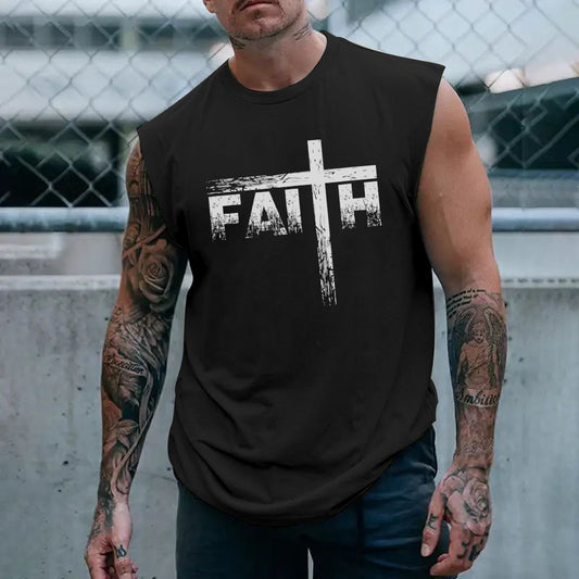 Faith Men's Fashion Streetwear Tank Tops