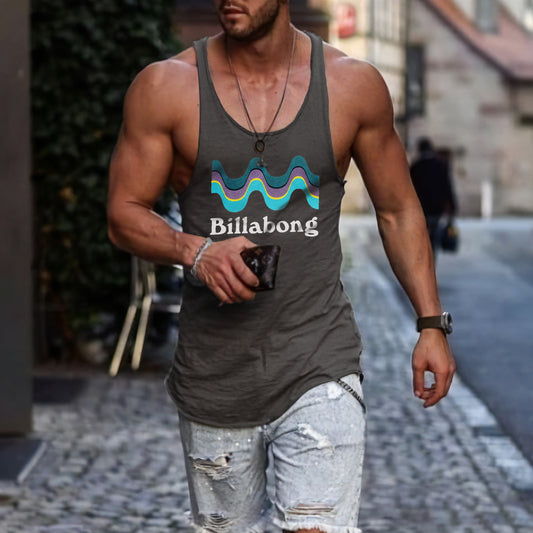 Graphic Print Casual Men's Tank Top