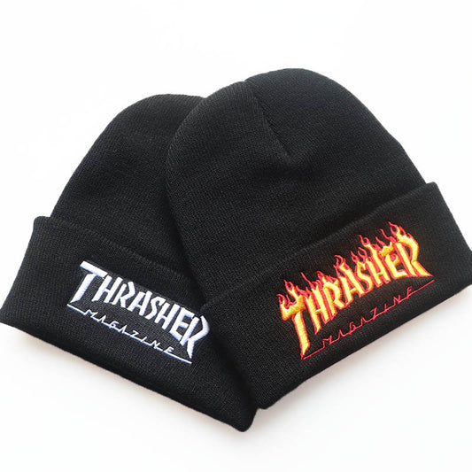 Thrasher Embroidered Beanie Hat