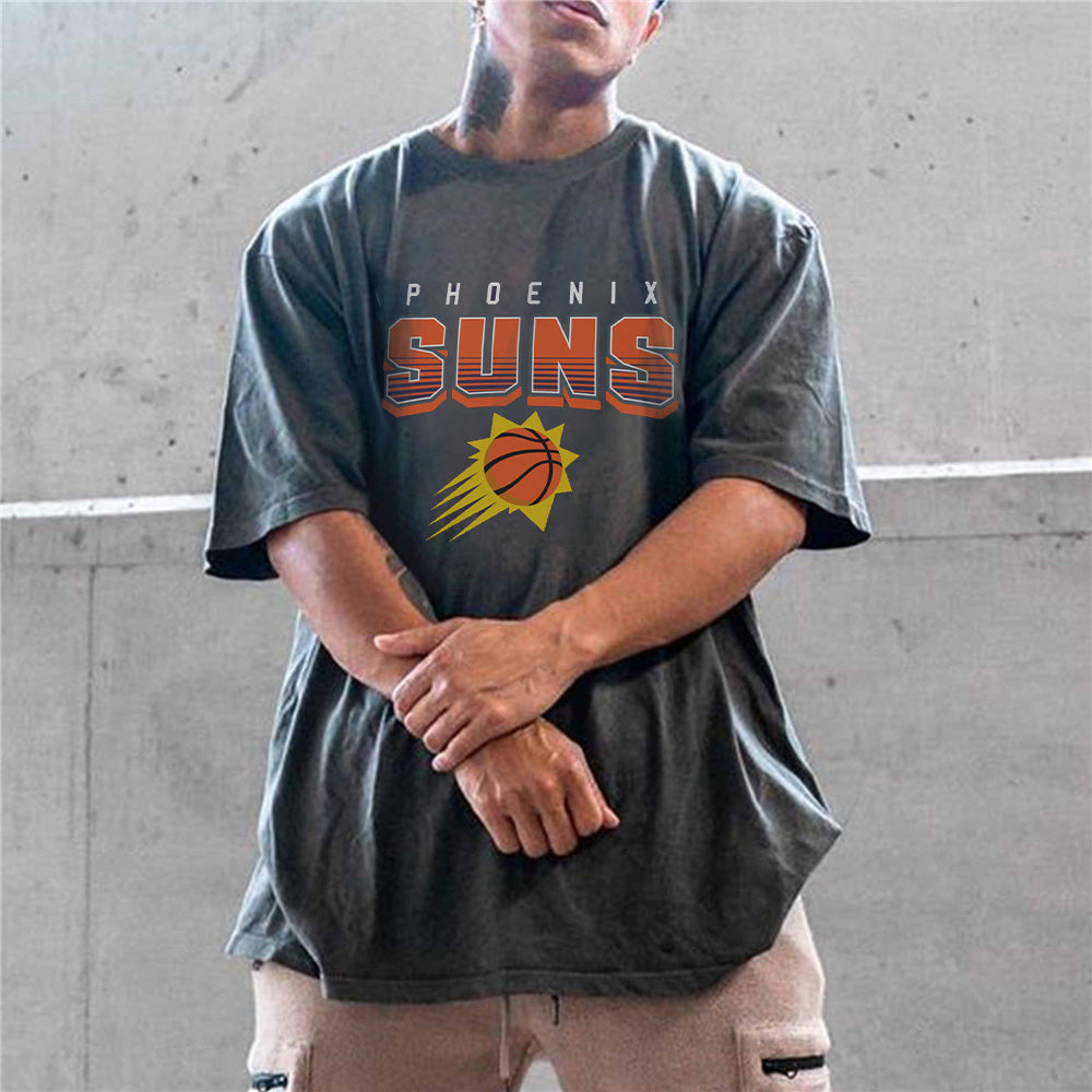 Phoenix Suns Basketball Men's Oversized T-Shirts