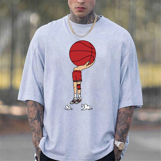 Fun Basketball Graphic Print Men's T-Shirt
