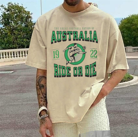 Ride or Die Men's Soccer Printed Shorts Sleeve T-shirts