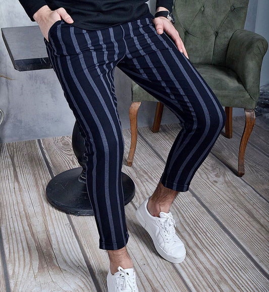 Double stripe casual chinos