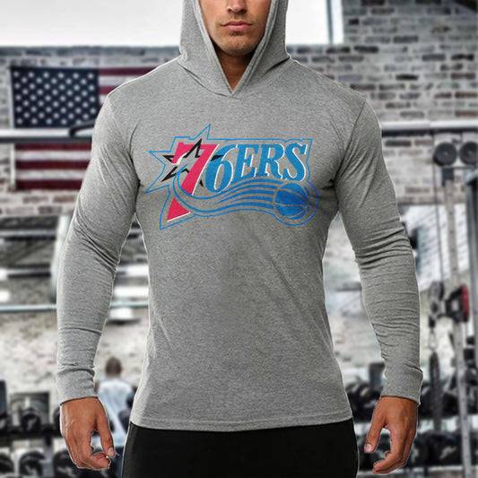 Sixers Print Men's Fitness Long Sleeve T-Shirt