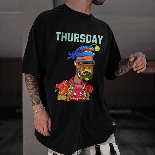 Thursday Letters Graphic Print Men's T-Shirt