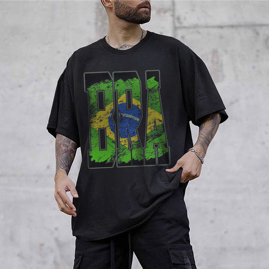 Brazil The world Cup Soccer Men's Crew Neck T-Shirts