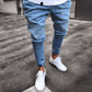 Casual Patch Denim Pants