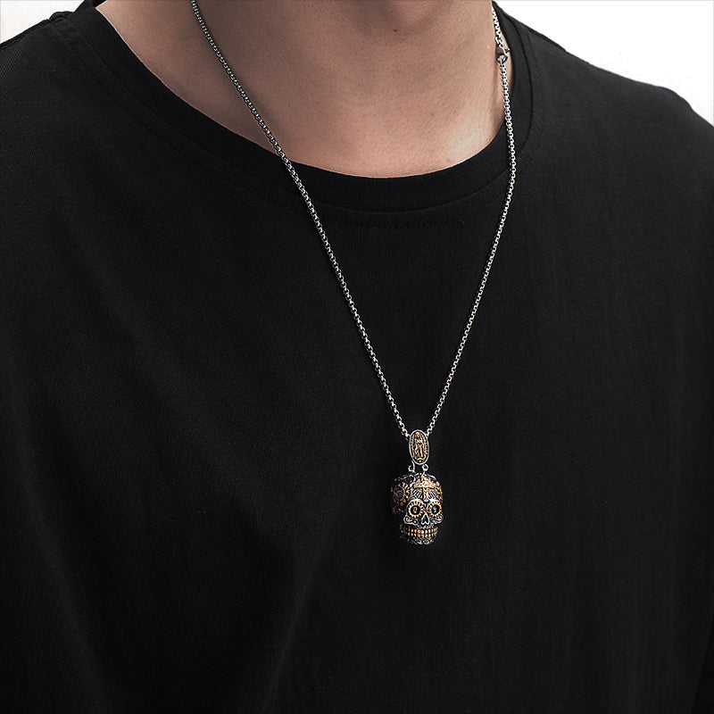 Retro Skull Men's Hip Hop Punk Trendy Necklace