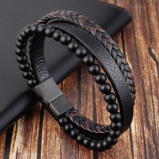 Leather Braided Men's Personality Trend Jewelry