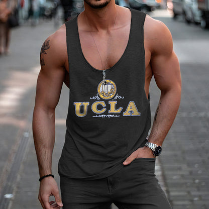UCLA Graphic Print Sports Crew Neck Casual Tank Top