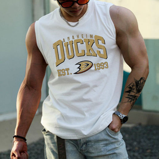 Anaheim Ducks Men's Fitness Casual Tank Tops-C