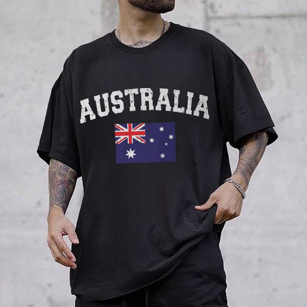 Australia Men's Streetwear Short Sleeve T-Shirts