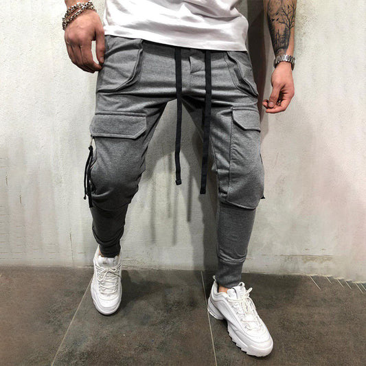 Pocket Gym Beam Patch Pocket Slim Fit Athleisure Pants