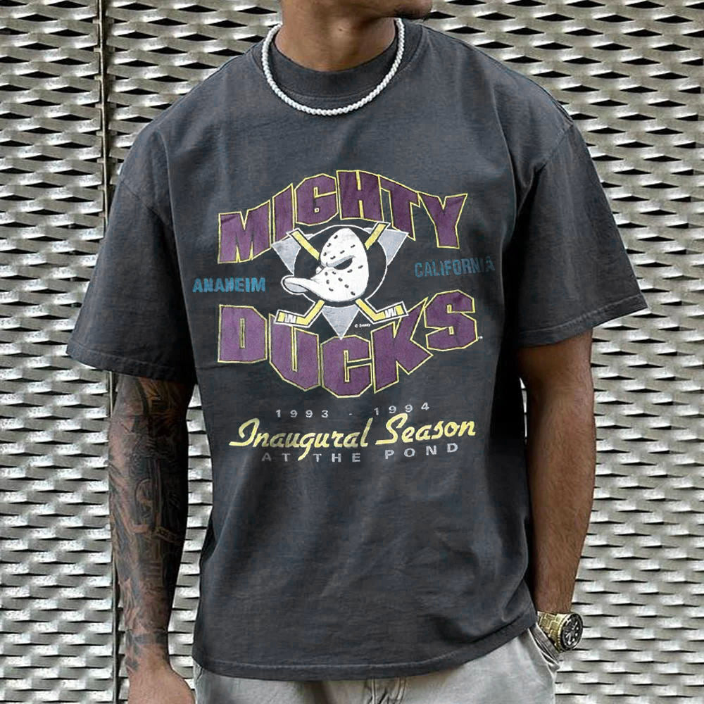 Mighty Ducks Men's Streetwear Casual T-Shirts