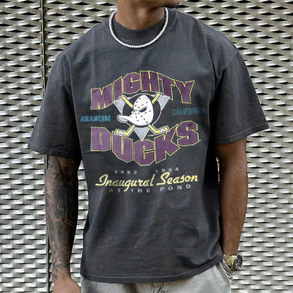 Mighty Ducks Men's Streetwear Casual T-Shirts