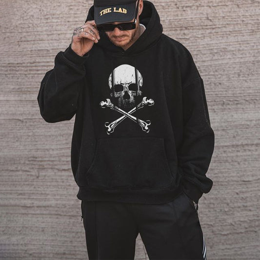 Skull Graphic Print Men's Hoodie Sweatshirt