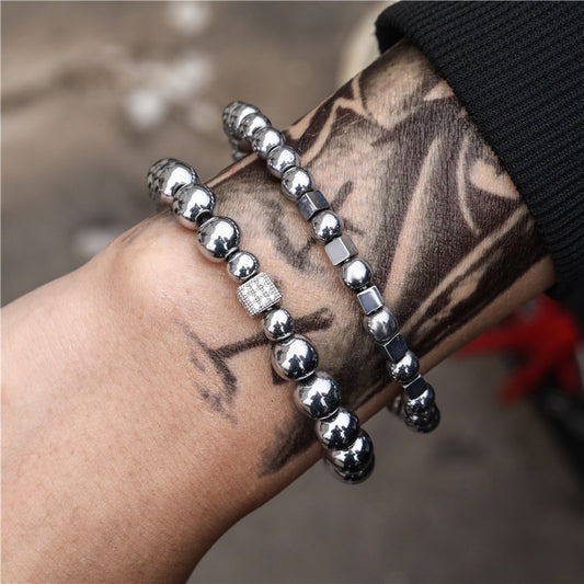 Punk Dice Cuboid Bracelet Set