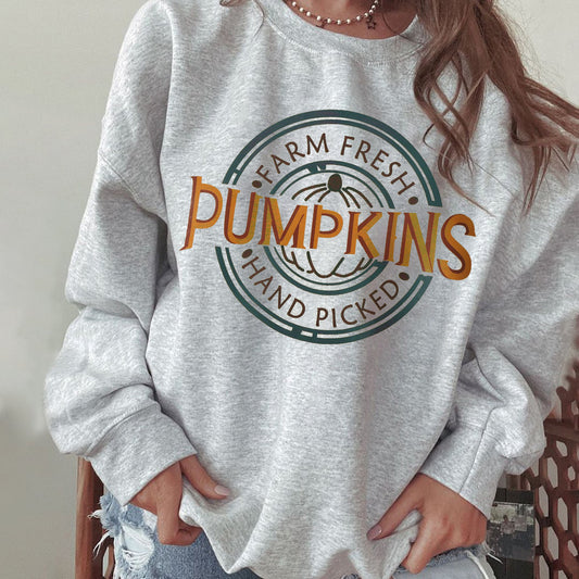 Halloween Graphic Casual Woman Crew Neck Sweatshirt