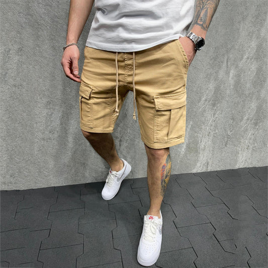 Personality Trendy Multi-pocket Workwear Loose Shorts