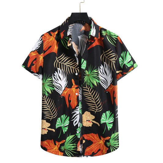 Hawaii Beach Floral Short-sleeved Shirt