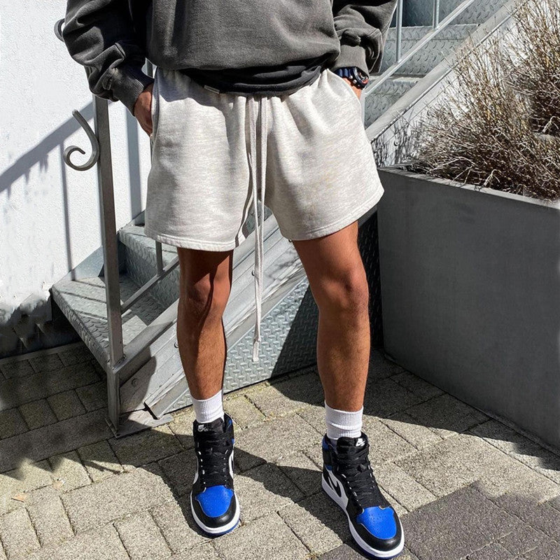 Plain Sports Casual Loose Shorts Trendy Men's Pants